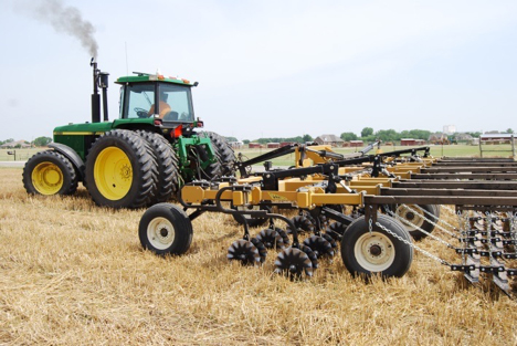 vertical till tractor attachment for farming