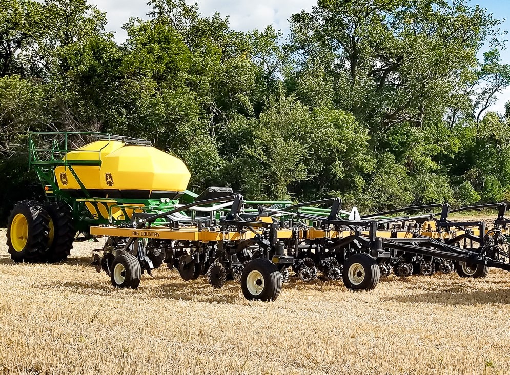Big Country Strip till RZM with air cart for farming and ag