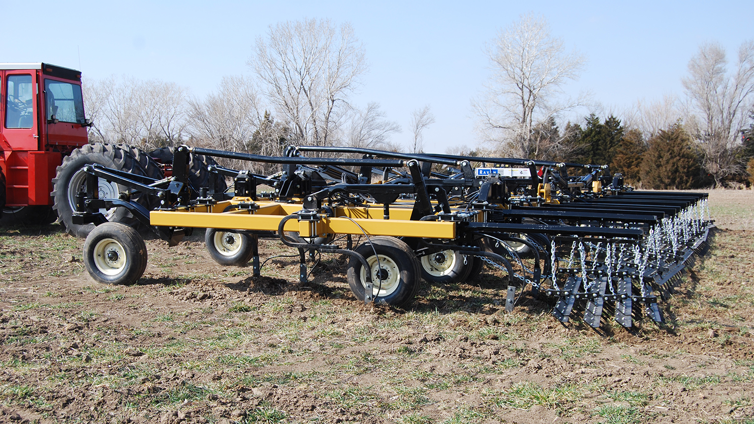 Chisel plow to aerate, cultivate, and prepare ground for farming or planting