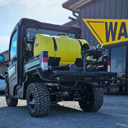 Sprayer on the back on a UTV